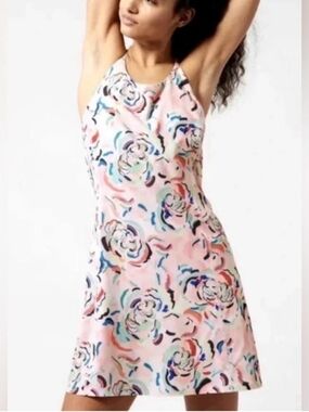 Athleta Pink Floral Racerback Infinity Dress New!